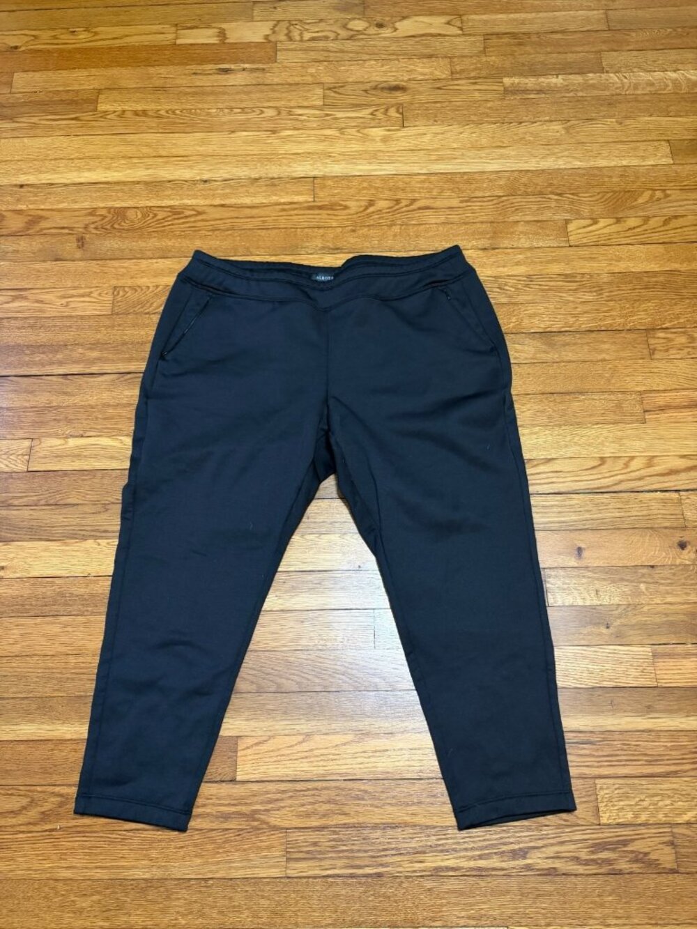 Talbots Womens Fleece Lined Polartec Pants Size 3Xp Black Slim Ankle Pull On